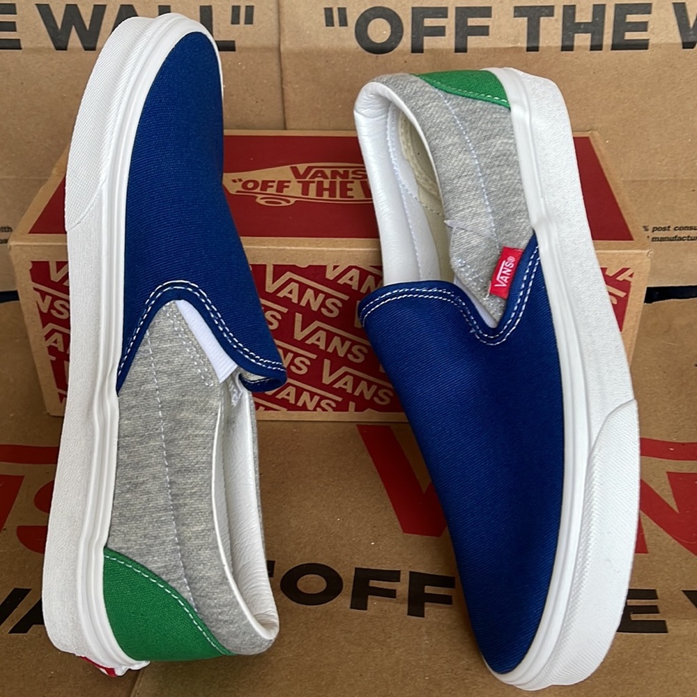 Vans Men’s Classic Slip On Vans Coastal Grey/True White sneakers - Picture 12 of 16